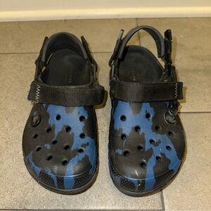 Post Malone X Crocs Duet Max Blue and Black Clogs Men 4 Women’s 6